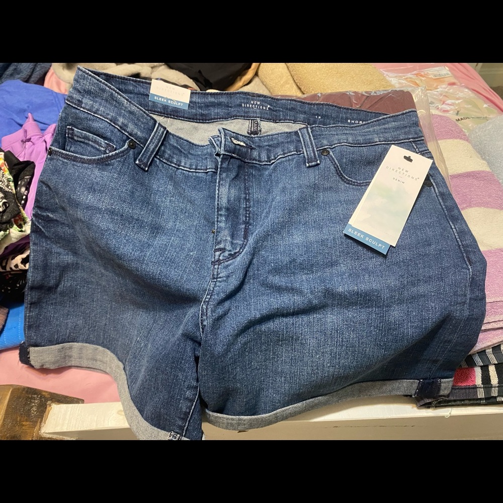 NWT blue jean shorts size 12